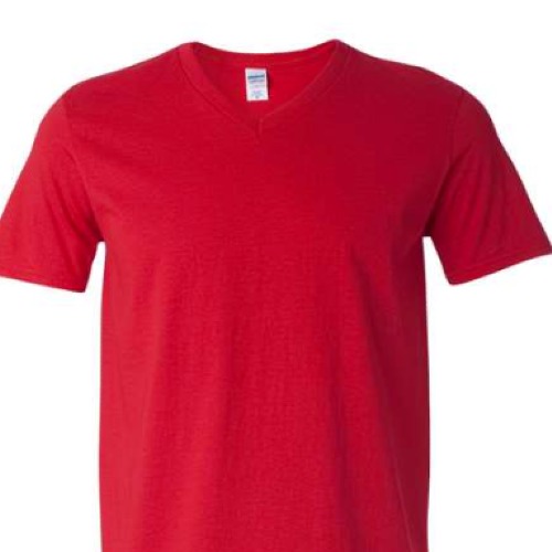 Gildan Unisex Softstyle V-Neck Cherry red