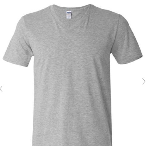 Gildan Unisex Softstyle V-Neck Sport Grey